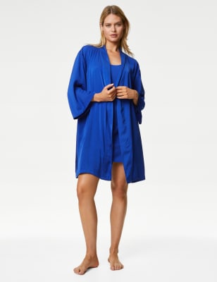 

Womens M&S Collection Dream Satin™ Wide Sleeve Wrap - Cobalt, Cobalt