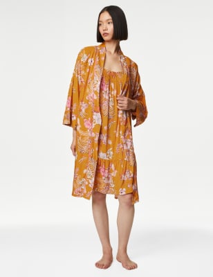 Floral Print Dressing Gown