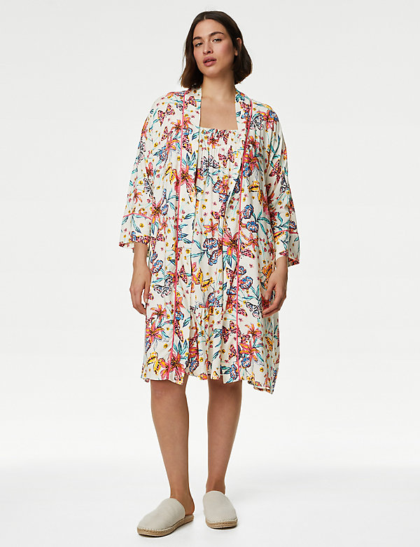 Floral Print Dressing Gown - SK