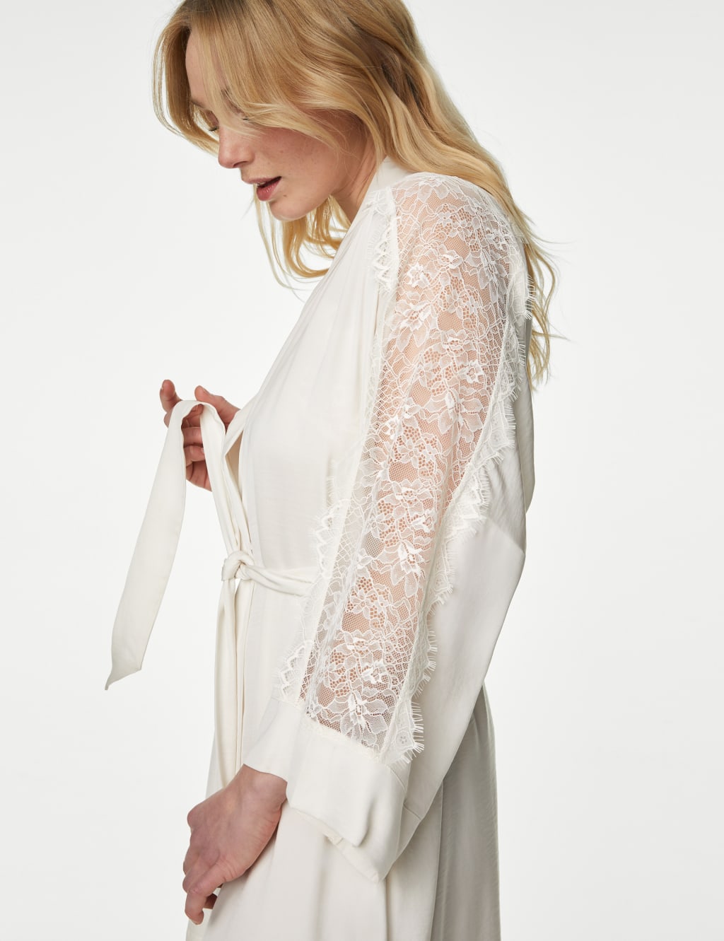 M&s white dressing gown cheap