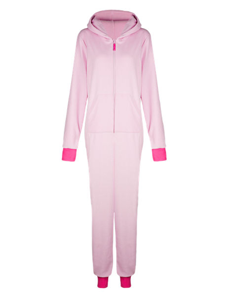 Hooded Percy Pig™ Micro Fleece Onesie | M&S Collection | M&S