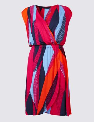Colour Block Wrap Beach Dress | M&S Collection | M&S