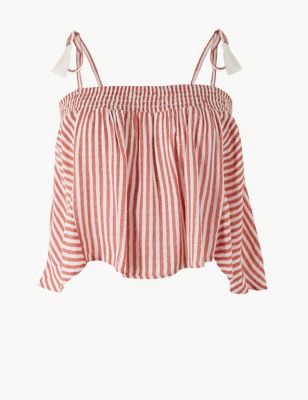 Striped Slip Beach Top | M&S Collection | M&S