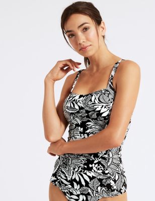 Printed Bandeau Tankini Top | M&S Collection | M&S