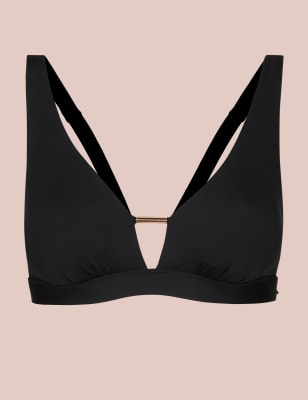 Non-Wired Plunge Bikini Top | Rosie for Autograph | M&S