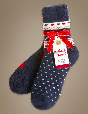 2 Pair Pack Bed Socks | M&S Collection | M&S