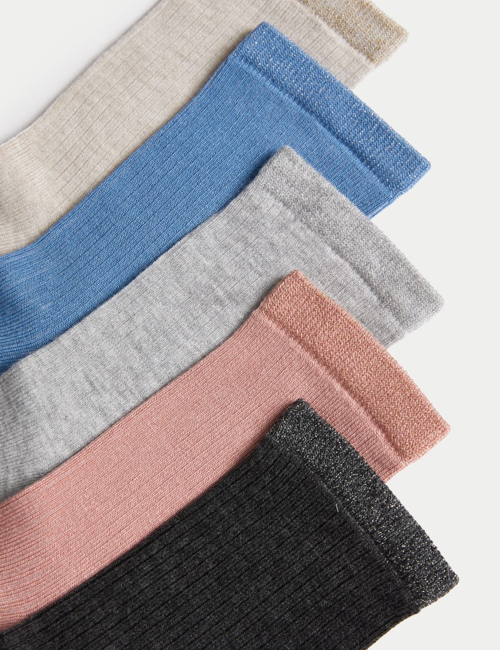 5pk Sumptuously Soft™ Rib Ankle High Socks image 2