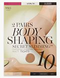 2 Pack 10 Denier Secret Slimming™ Tights