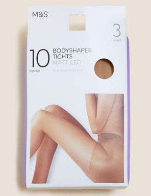 

Womens M&S Collection 3pk 10 Denier Body Shaper Tights - Rose Quartz, Rose Quartz