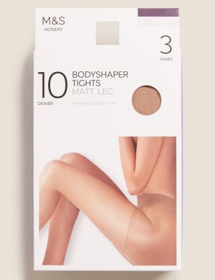 3 Pair Pack 10 Denier Body Shaper Tights&nbsp;
