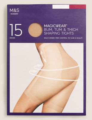Buy Black 60 Denier Bum, Tum And Thigh Shaping Tights from the