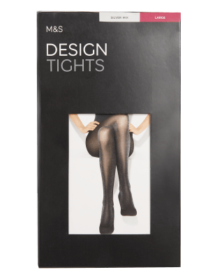 

Womens M&S Collection Sheer Sparkle Tights - Silver Mix, Silver Mix