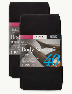 Lot de 6&nbsp;paires de collants opaques 40&nbsp;deniers, dot&eacute;s de la technologie Body Sensor&trade;