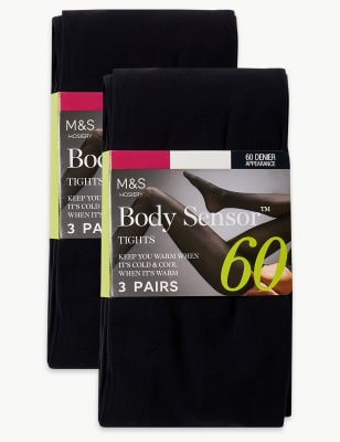 Lot de 6&nbsp;paires de collants opaques 60&nbsp;deniers, dot&eacute;s de la technologie Body Sensor&trade;