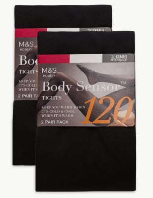Lot de 4&nbsp;paires de collants opaques, dot&eacute;s de la technologie Body Sensor&trade;