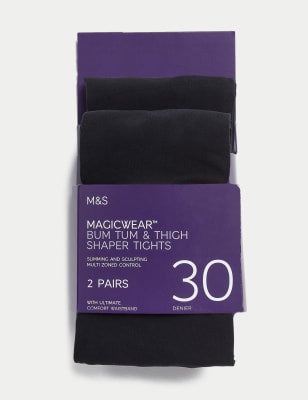 2pk 30 Denier Magicwear™ Opaque Tights