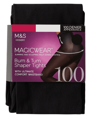 

Womens M&S Collection Figurformende Magicwear™-Strumpfhose, 100 den - Black, Black