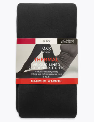 Collants chauds 250&nbsp;deniers avec doublure en fausse fourrure