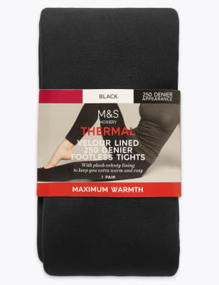 Collants sans pieds 250&nbsp;deniers avec doublure en fausse fourrure