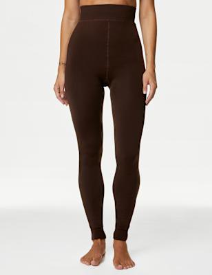 

M&S Collection Medias sin pies con forro de 250 deniers de velvetónWomens - Chocolate, Chocolate