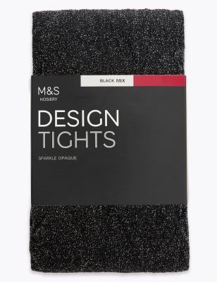 Collants opaques effet brillant et m&eacute;tallis&eacute;