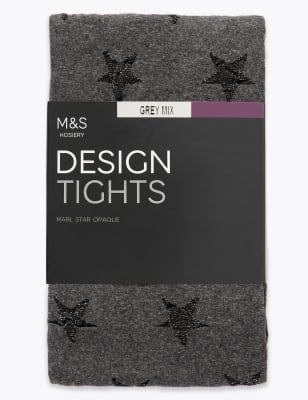 Collants opaques chin&eacute;s &agrave; motif &eacute;toiles