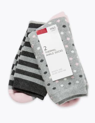 Lot de 2&nbsp;paires de chaussettes chauffantes