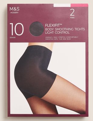 

Womens M&S Collection 2pk Flexifit™ 10 Denier Light Control Sheer Tights - Nearly Black, Nearly Black