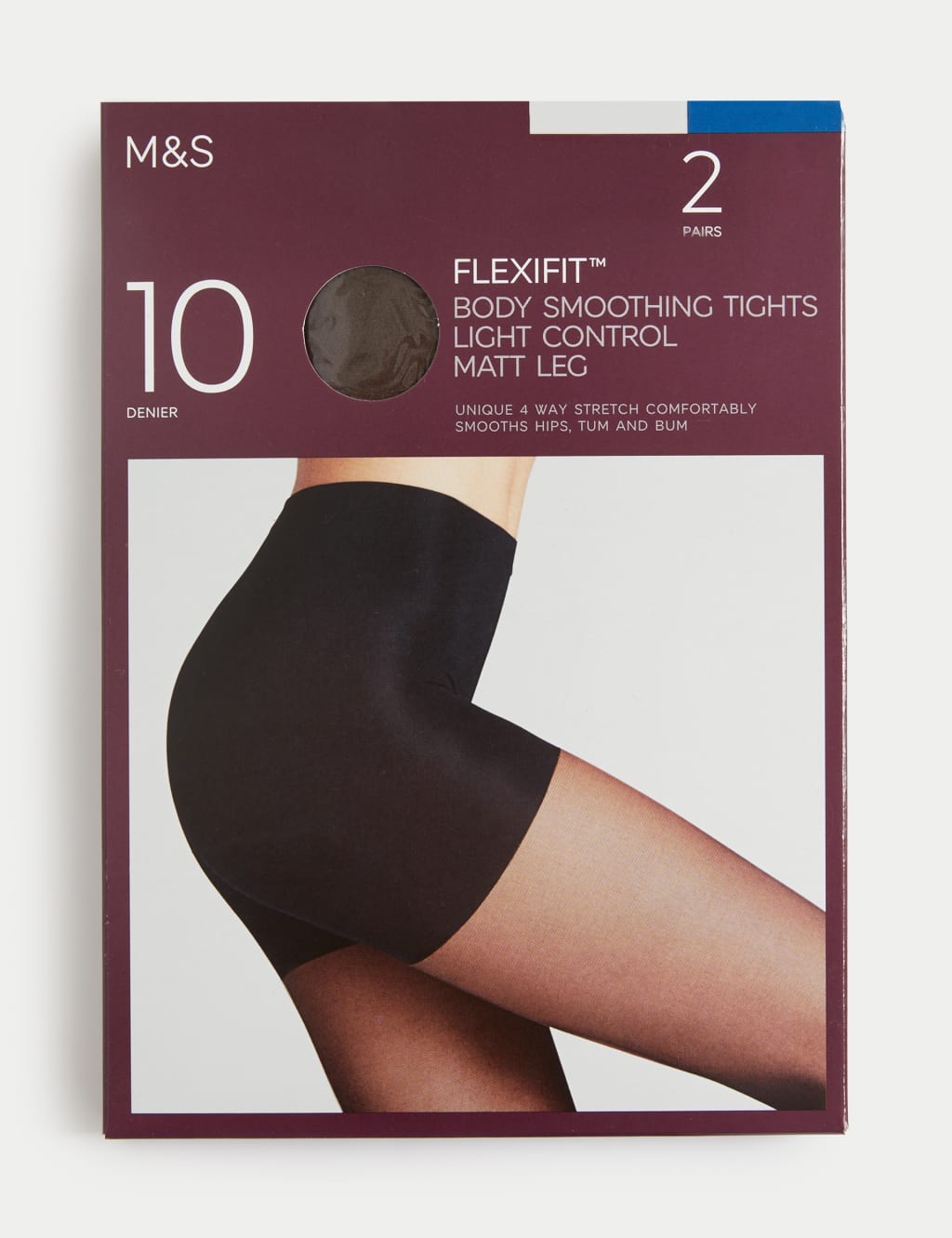 2pk Flexifit™ 10 Denier Light Control Sheer Tights