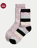 2pk Striped Max Warmth Thermal Boot Socks