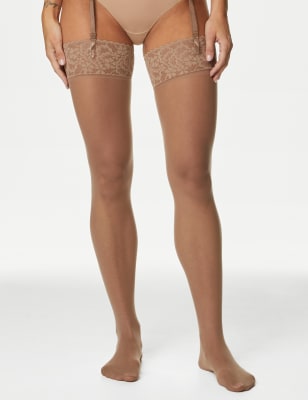 Nude Ladder Resist Lace Top 15 Denier Hold-Ups