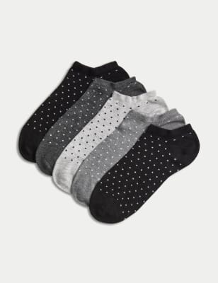 

Womens M&S Collection 5pk Sumptuously Soft™ Trainer Liners™ - Grey Mix, Grey Mix