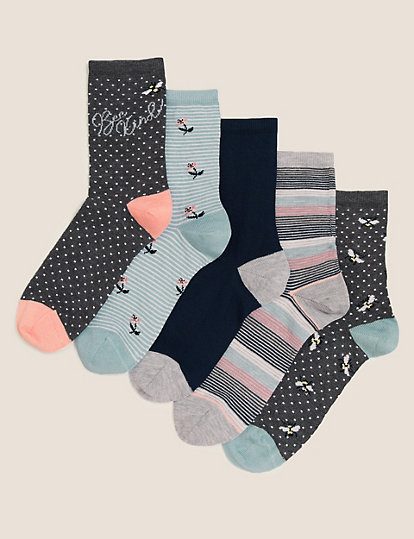 5pk Sumptuously Soft™ Ankle High Socks