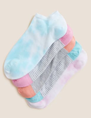 

Womens M&S Collection 5pk Cotton Rich Seamless Toes Trainer Liners™ - Multi, Multi