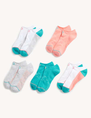 

Womens Goodmove 5er-Pack Trainer Liners™ mit hohem Baumwollanteil - Coral Mix, Coral Mix
