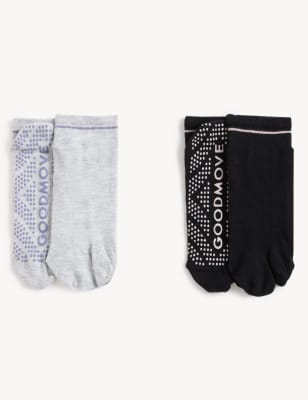 2pk Cotton Rich Yoga Socks - PL