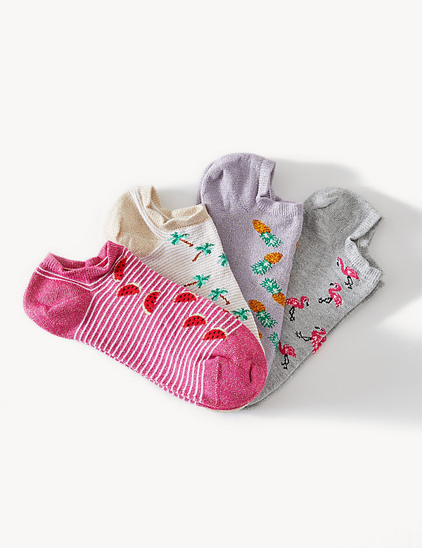 Ponožky Trainer Liners™ s&nbsp;třpytivým vzorem, 4&nbsp;páry - CZ