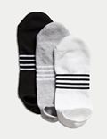 Ριγέ κάλτσες Trainer Liners™ με υψηλή περιεκτικότητα σε βαμβάκι, σετ των 3