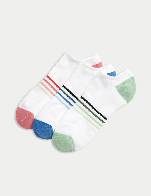 3pk Cotton Rich Striped Trainer Liners™ - FI
