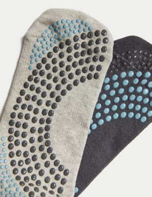 Goodmove Women's 2pk Cotton Rich Socks - 3-5 - Grey Mix, Grey Mix