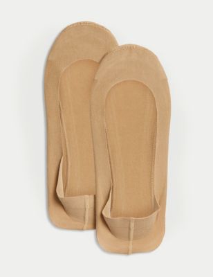 

Womens M&S Collection 2pk Cotton Ultra Low Cut Footsies - Nude, Nude