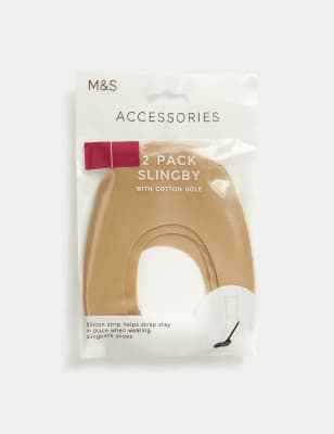 

Womens M&S Collection 2pk Cotton Blend Slingbies - Rose Quartz, Rose Quartz