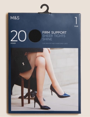 M&S firm 20 denier support shine women pantyhose