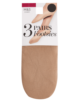 

Womens M&S Collection 3pk Low Cut Footsies - Natural Tan, Natural Tan