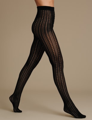 striped running tights