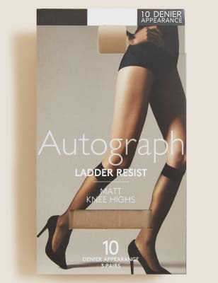 Lot de 3&nbsp;paires de mi-bas mats ind&eacute;maillables