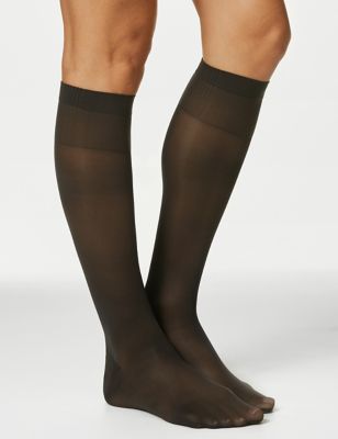 

Womens M&S Collection 3pk 20 Denier Firm Support Knee Highs - Nearly Black, Nearly Black