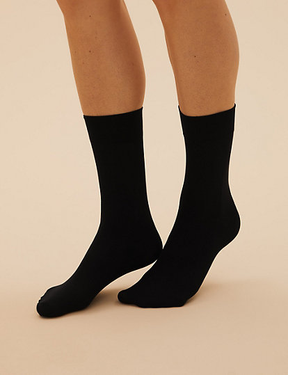 3pk 40 Denier Supersoft Opaque Ankle Highs