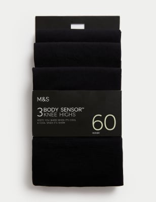 3pk 60 Denier Body Sensor™ Matt Knee Highs