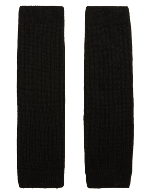 

Womens M&S Collection Thermo-Stulpen mit Rippenmuster - Black, Black